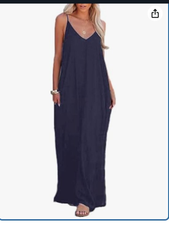 lovestitch Dresses & Skirts - Navy Blue Spaghetti Strap Maxi Dress